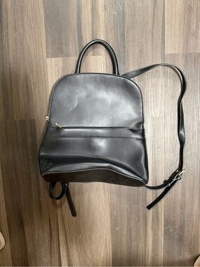 Target Black Faux Leather Backpack Handbag